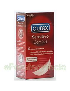 DUREX SENSITIVO EASY ON 12 UNIDADES