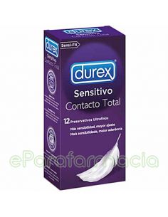 DUREX SENSITIVE CONTACTO TOTAL 12 UNIDADES