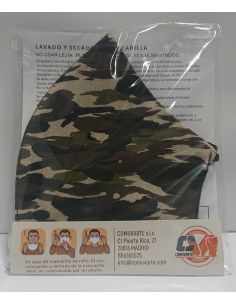 MASCARILLA FFP2 LAVABLE REUTILIZABLE COLOR CAMUFLAJE TALLA M