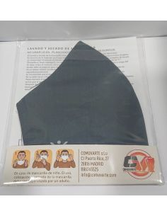 MASCARILLA FFP2 LAVABLE REUTILIZABLE COLOR GRIS TALLA L