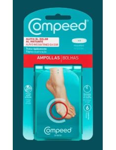 COMPEED AMPOLLAS HIDROCOLOIDE TALLA PEQUEÑA 6 UNIDADES