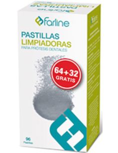 FARLINE PASTILLAS LIMPIADORAS LIMPIEZA PROTESIS DENTAL 96...