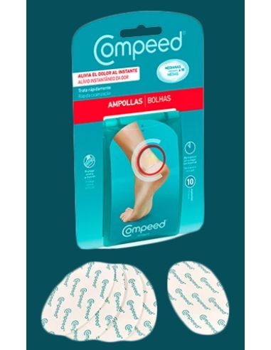 COMPEED AMPOLLAS  TALLA MEDIANA 10 UNIDADES PACK AHORRO