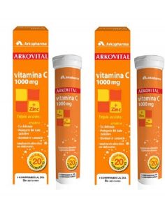 VITAMINA C 1000MG + ZINC  ARKOVITAL COMP EFERVES  20 COMP